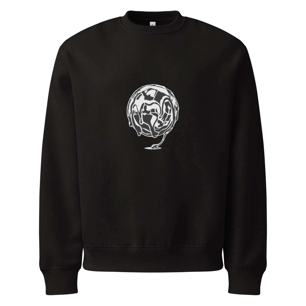 Black Distort Oversized Sweatshirt