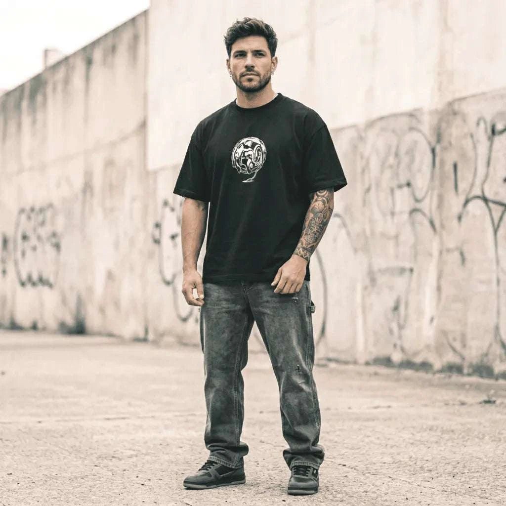 Black Distort Oversized T-Shirt