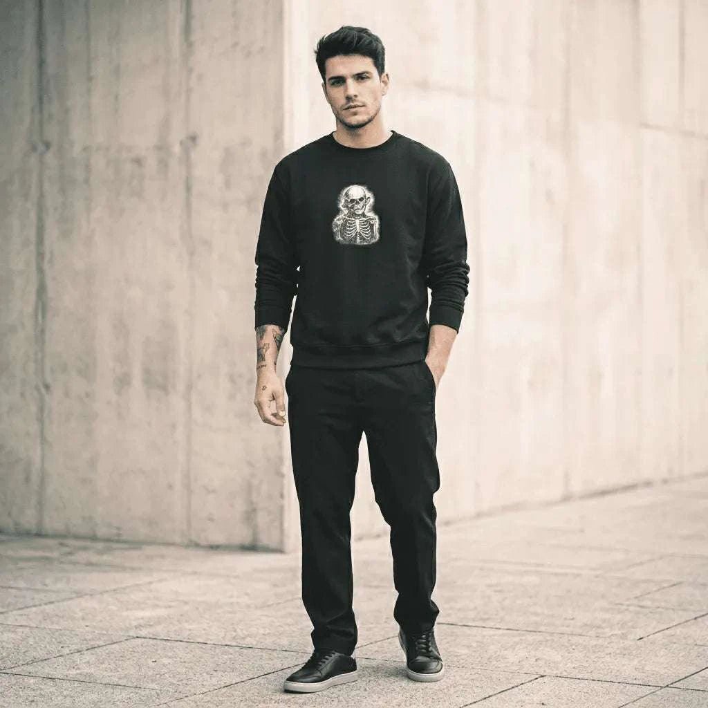 Black Splinter Oversized Sweatshirt