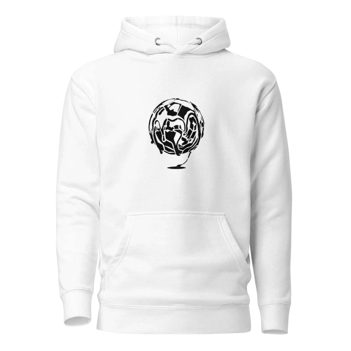 White Distort Oversized Hoodie