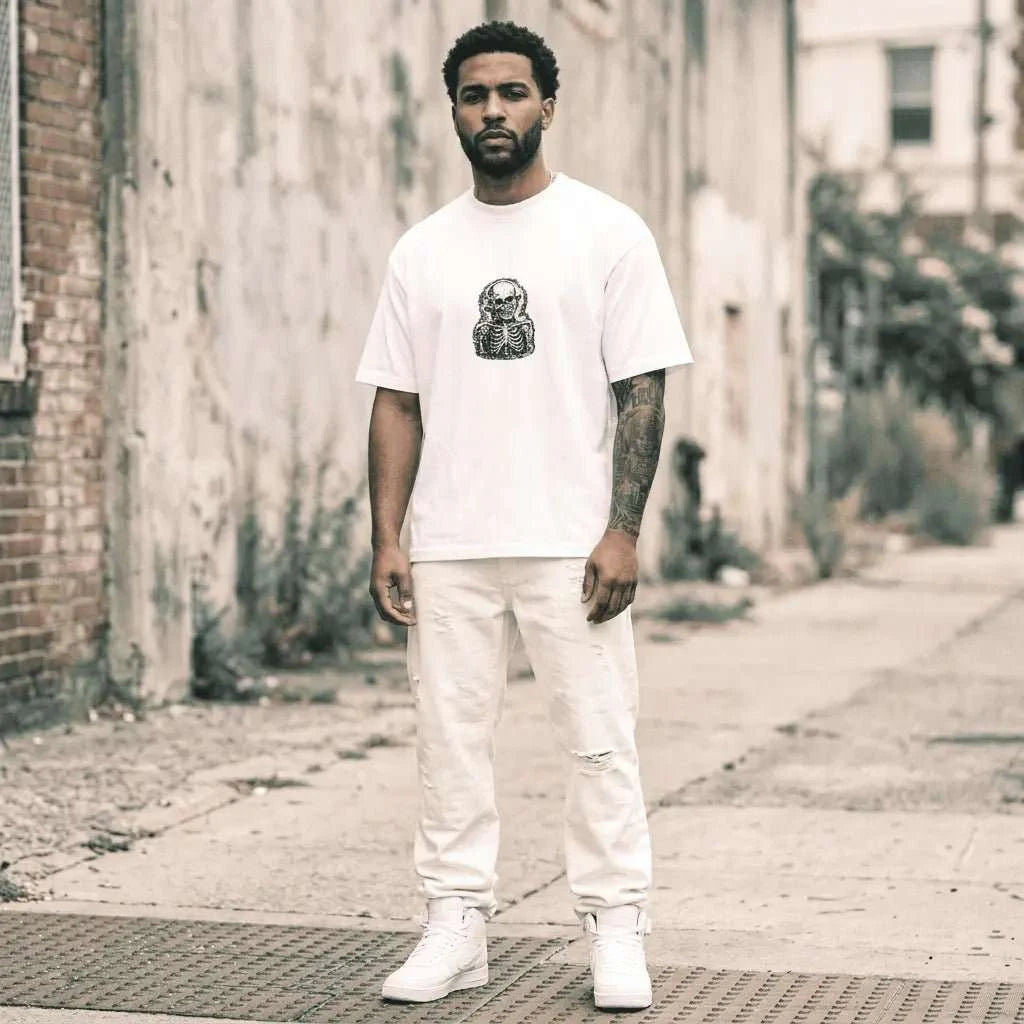 White Splinter Oversized T-Shirt