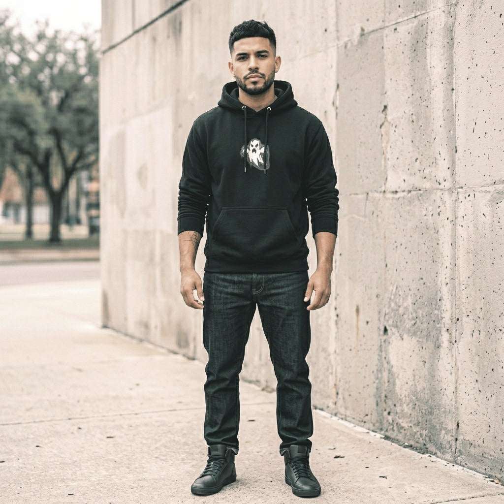 Ghoul Black Oversized Hoodie