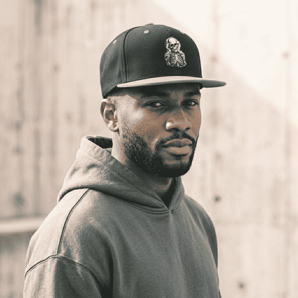 Splinter Snapback Cap Black & Grey
