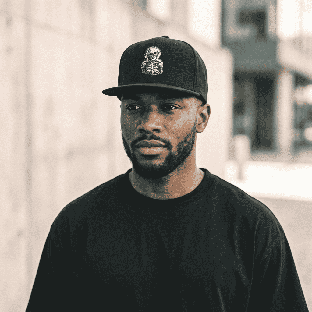 Splinter Snapback Cap Black
