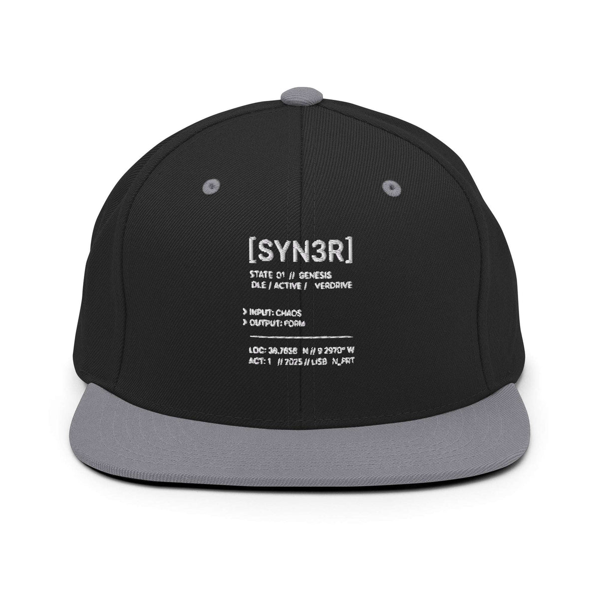 State Snapback Cap Black & Grey