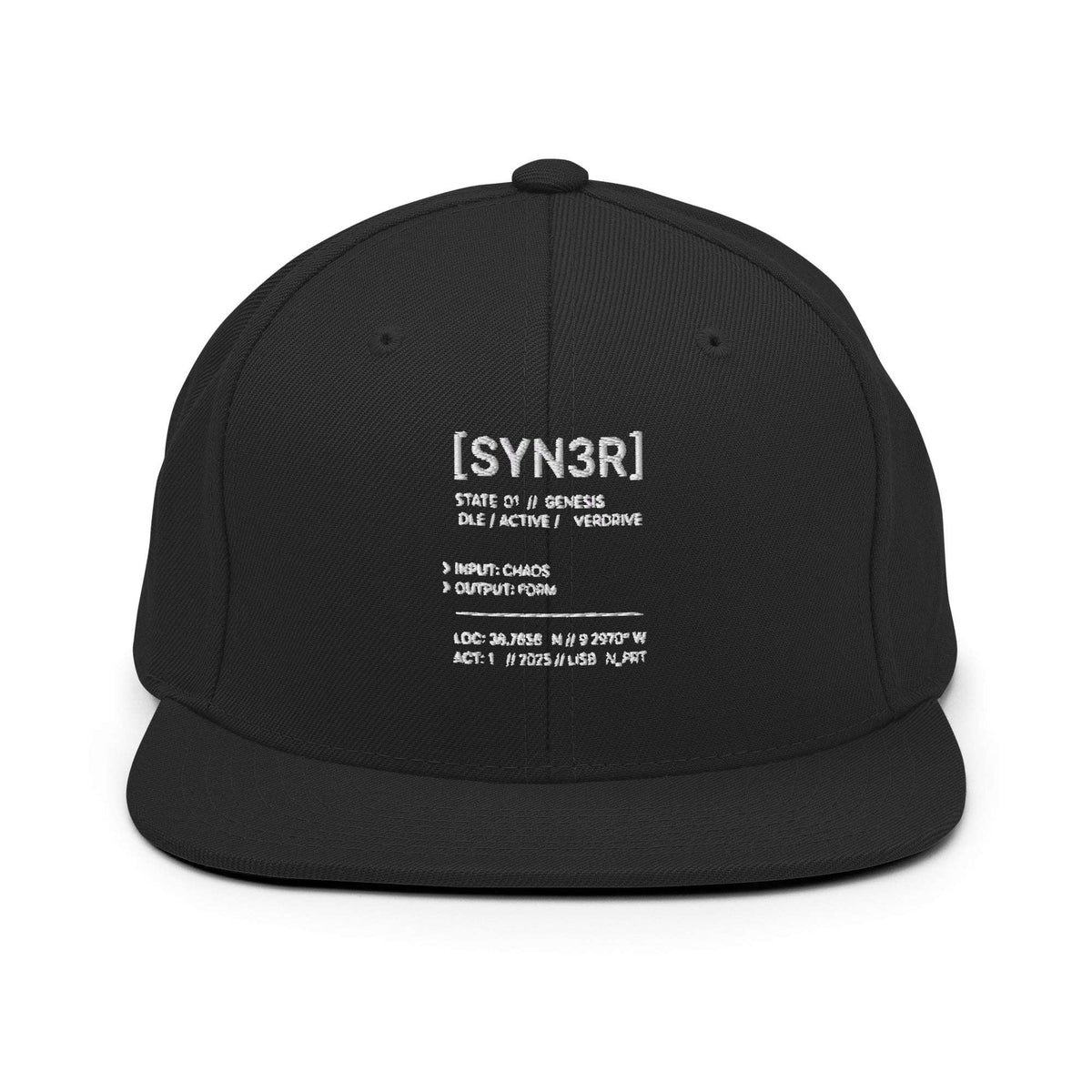 State Snapback Cap Black