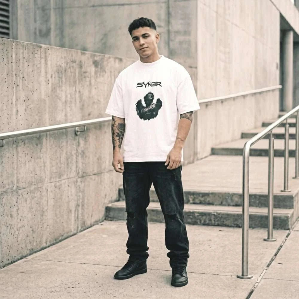 White Signal Oversized T-Shirt