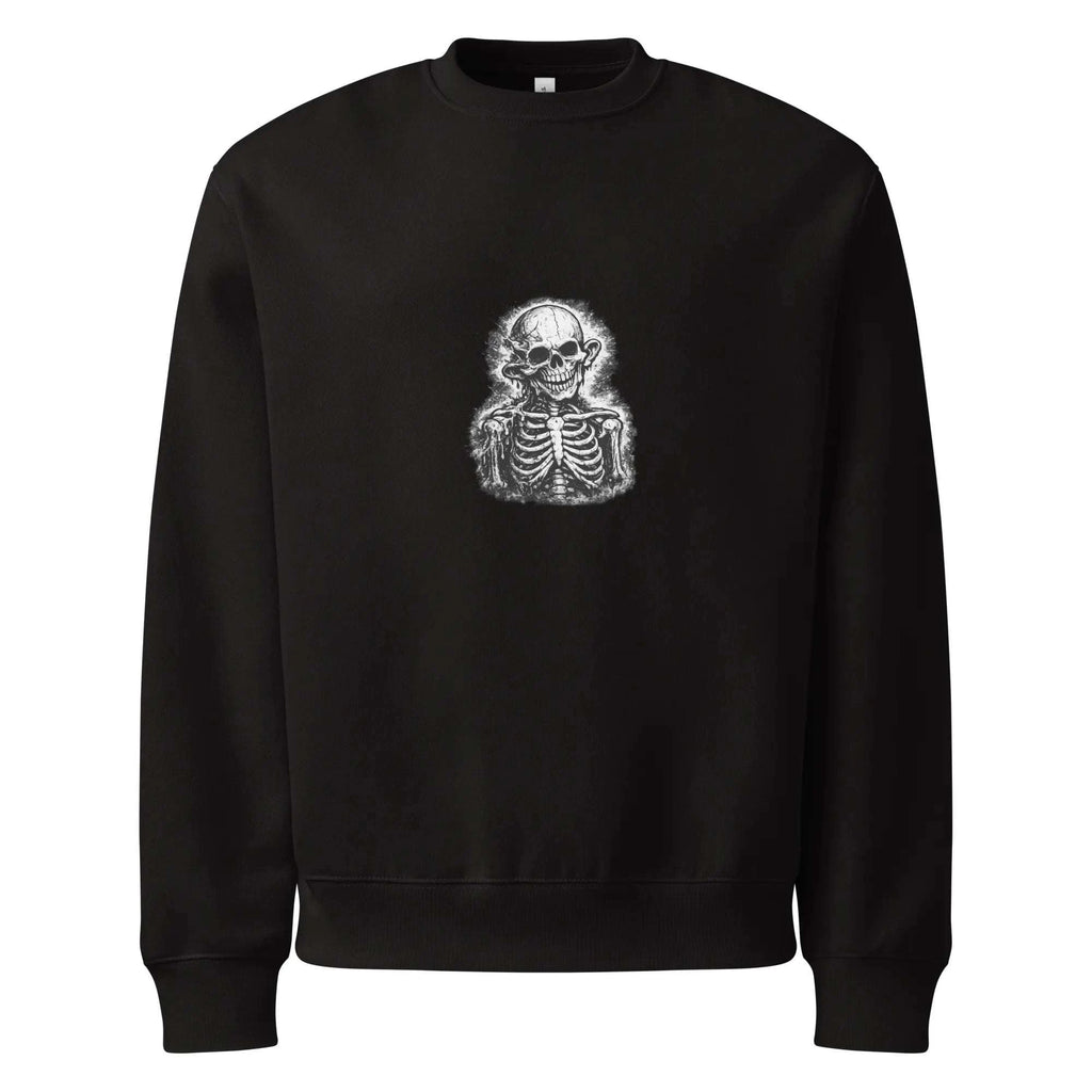 Black Splinter Oversized Sweatshirt - SYN3R Minimalist Streetwear