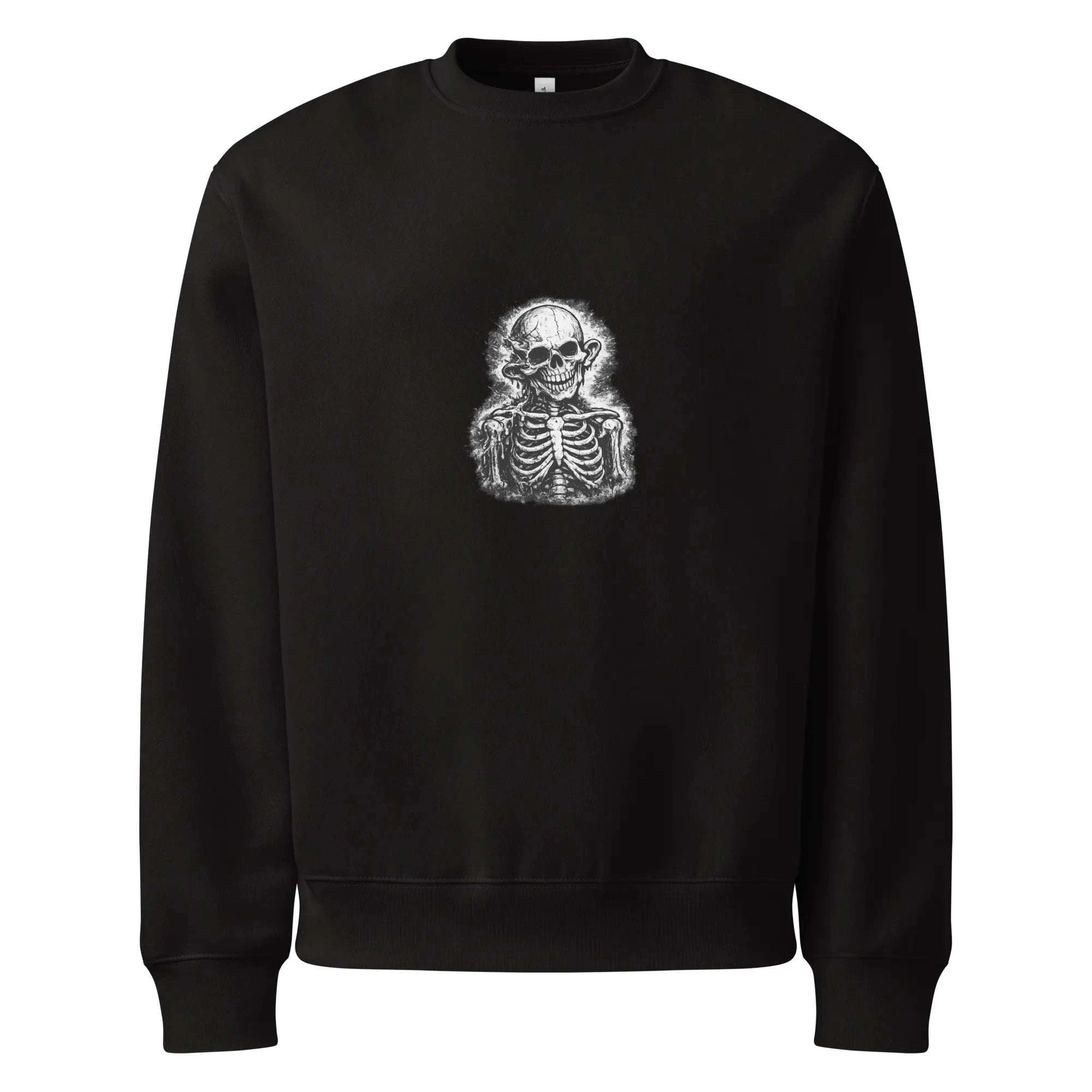 Black Splinter Oversized Sweatshirt - SYN3R Minimalist Streetwear
