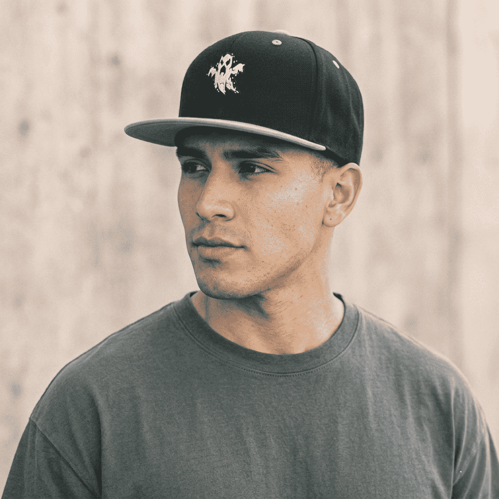 Ghoul Black & Grey Snapback Cap
