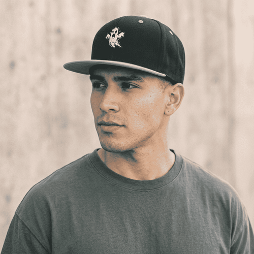 Ghoul Black & Grey Snapback Cap - SYN3R Minimalist Streetwear