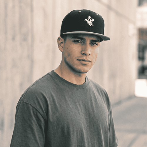 Ghoul Black & Grey Snapback Cap - SYN3R Minimalist Streetwear