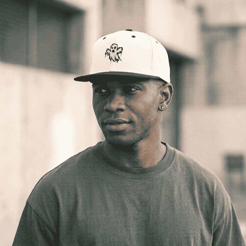Ghoul White & Black Snapback Cap
