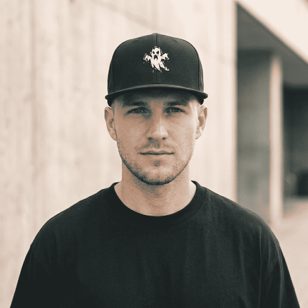 Ghoul Black Snapback Cap - SYN3R Minimalist Streetwear