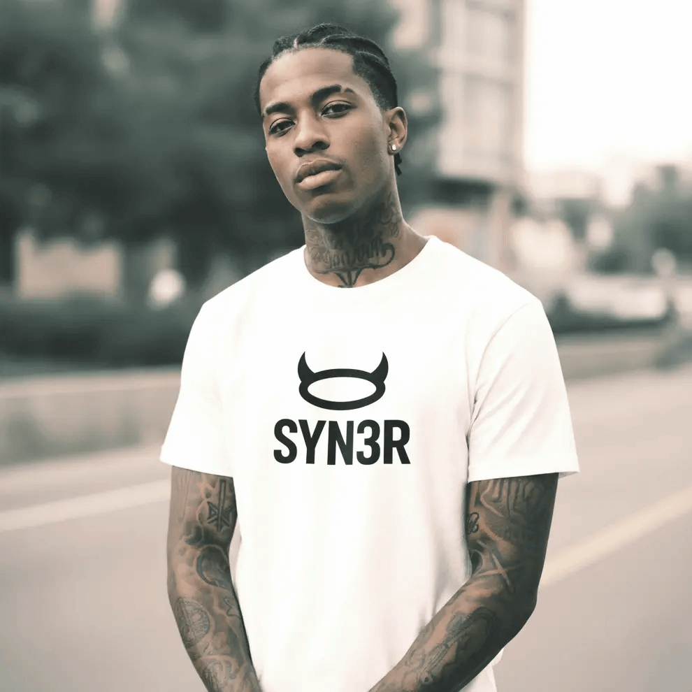 SYN3R T-SHIRT - White, Classic Cotton Comfort - SYN3R