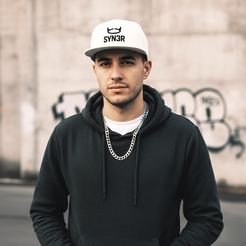 SYN3R SNAPBACK CAP - White - SYN3R