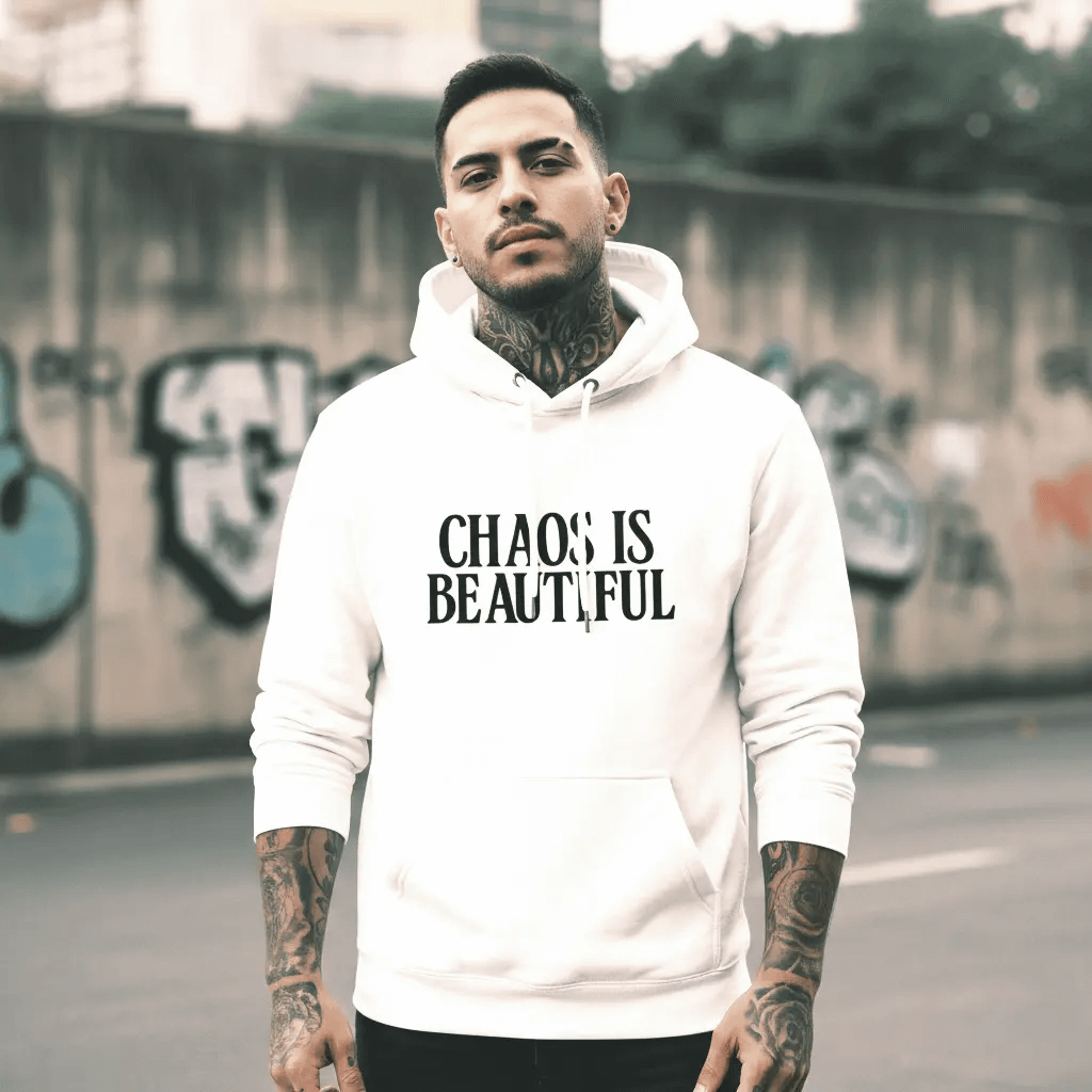 SYN3R CHAOS HOODIE - White - SYN3R