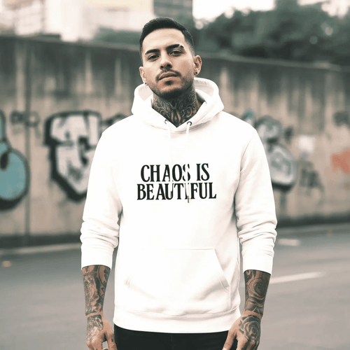 SYN3R CHAOS HOODIE - White - SYN3R