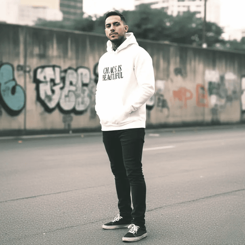 SYN3R CHAOS HOODIE - White - SYN3R