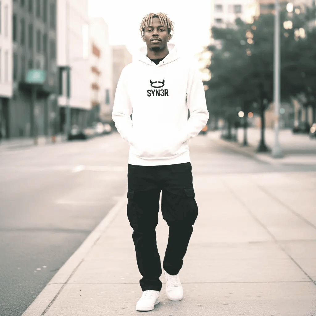 SYN3R HOODIE - White: Ultimate Comfort & Style - SYN3R