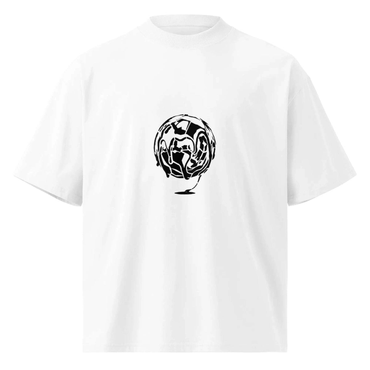 White Distort Oversized T-Shirt