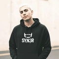 Black Minimalist Oversized Hoodie – Streetwear (400GSM Heavyweight) - SYN3R Minimalist Streetwear