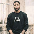 Black Minimalist Sweatshirt – Essential Oversized Streetwear (400GSM) - SYN3R Minimalist Streetwear