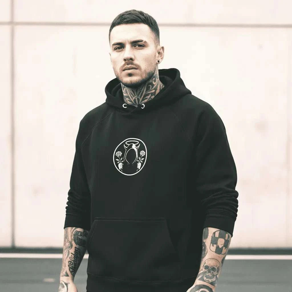 Black Oversized Hoodie – Minimalist Heavyweight Streetwear (400GSM) - SYN3R Minimalist Streetwear