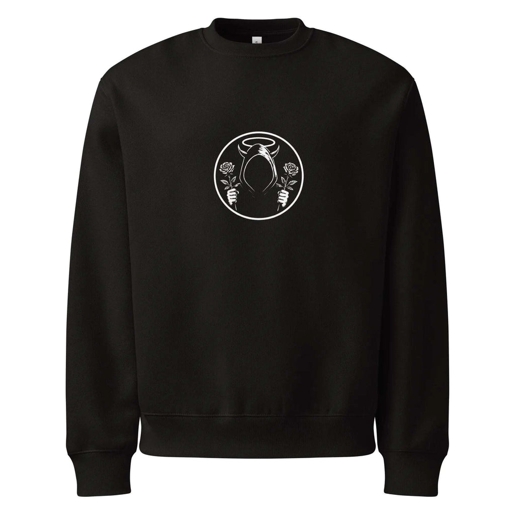 Black Oversized Sweatshirt – Streetwear Heavyweight Essential (400GSM) - SYN3R Minimalist Streetwear