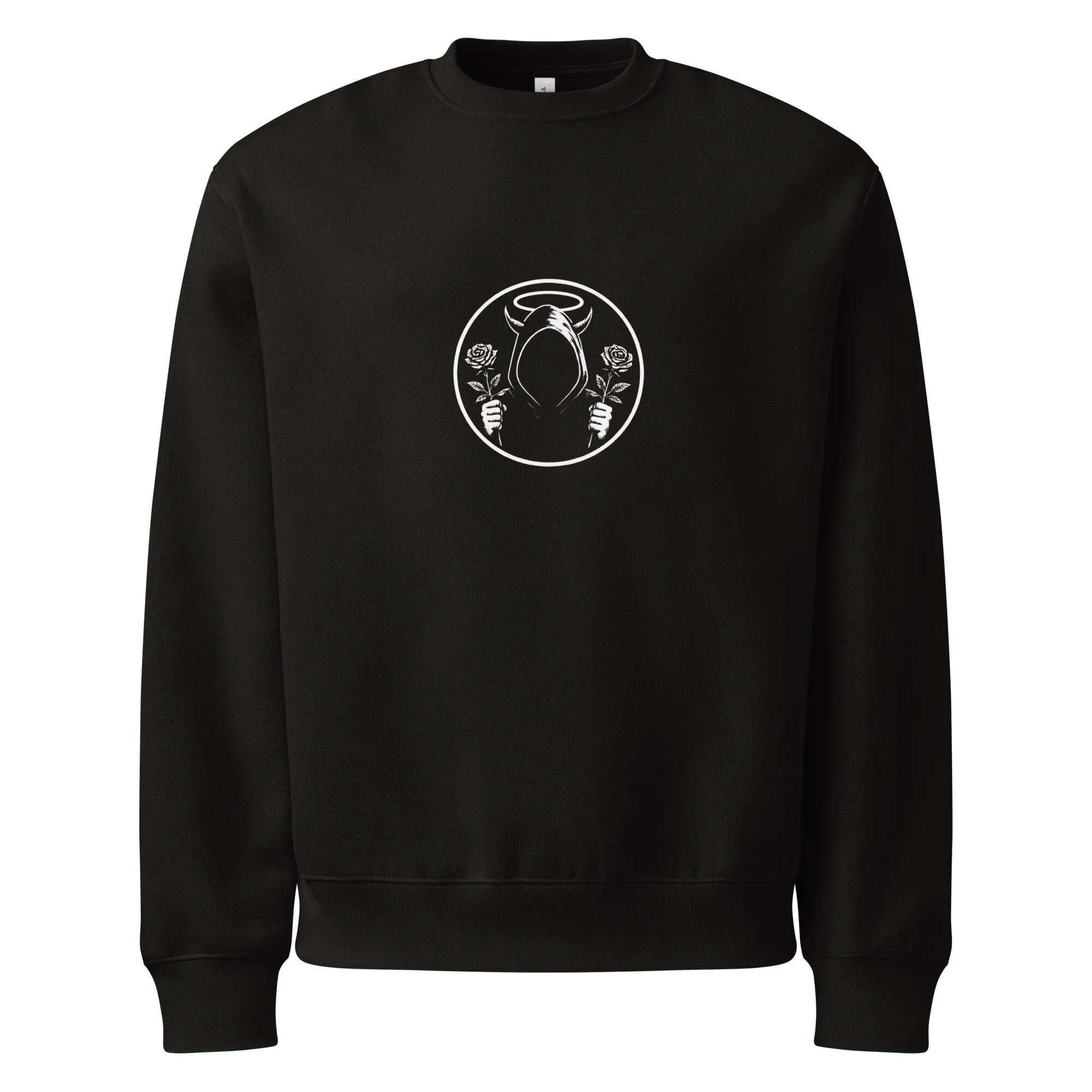Black Oversized Sweatshirt – Streetwear Heavyweight Essential (400GSM) - SYN3R Minimalist Streetwear