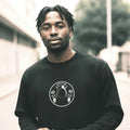 Black Oversized Sweatshirt – Streetwear Heavyweight Essential (400GSM) - SYN3R Minimalist Streetwear