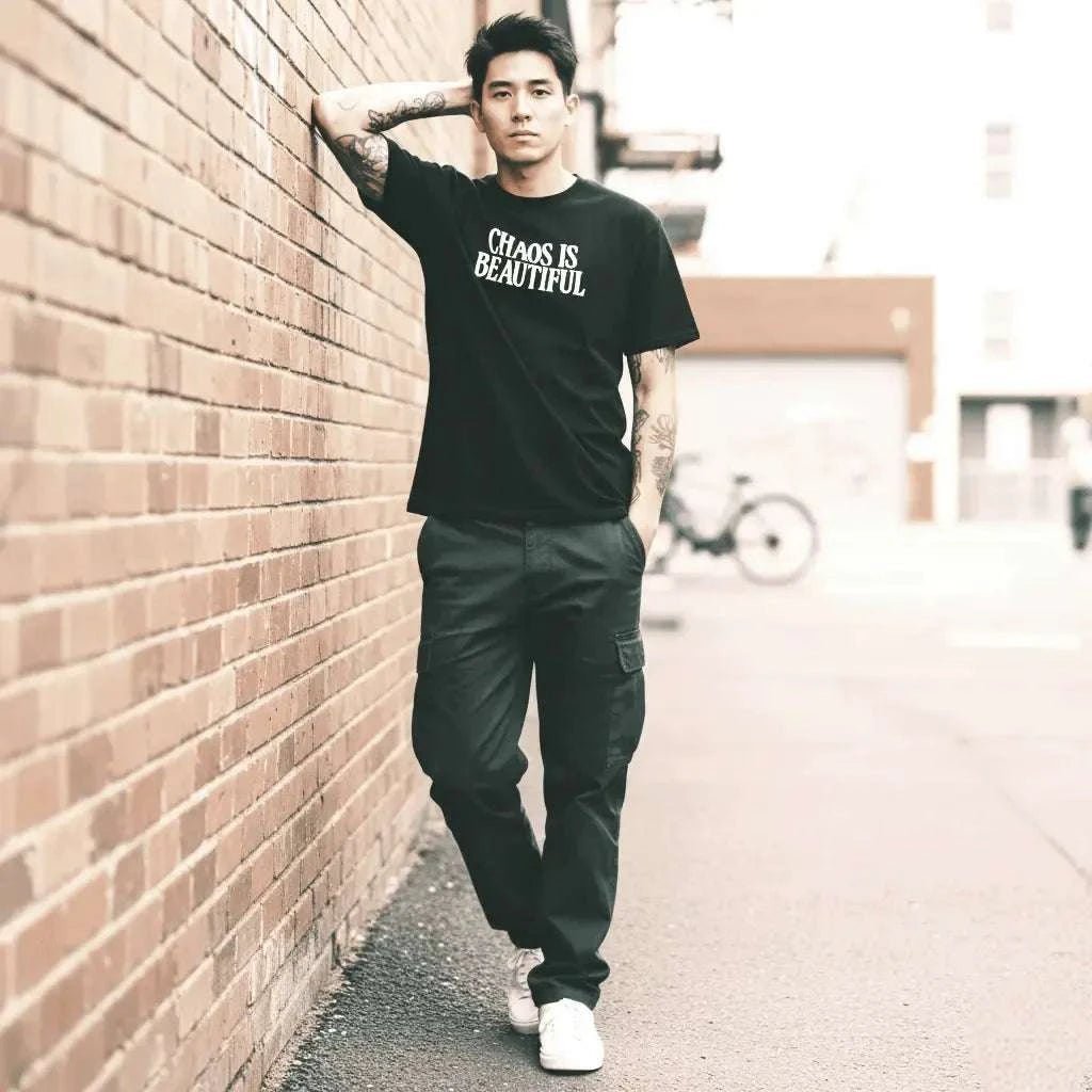 Black CHAOS Oversized T-Shirt