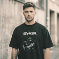 Black Signal Oversized T-Shirt – Minimalist Streetwear - SYN3R Minimalist Streetwear