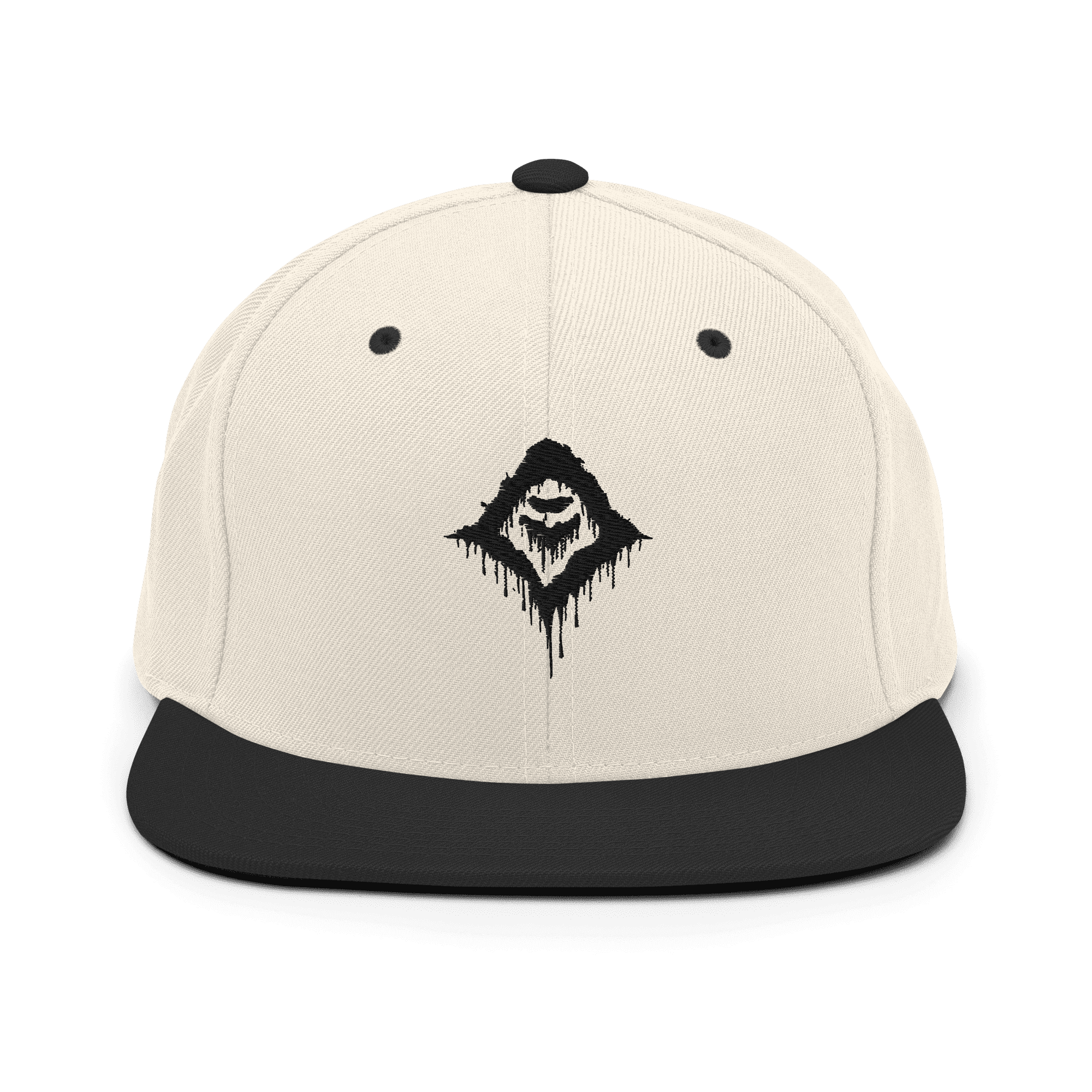 Wraith White & Black Snapback Cap - SYN3R Minimalist Streetwear
