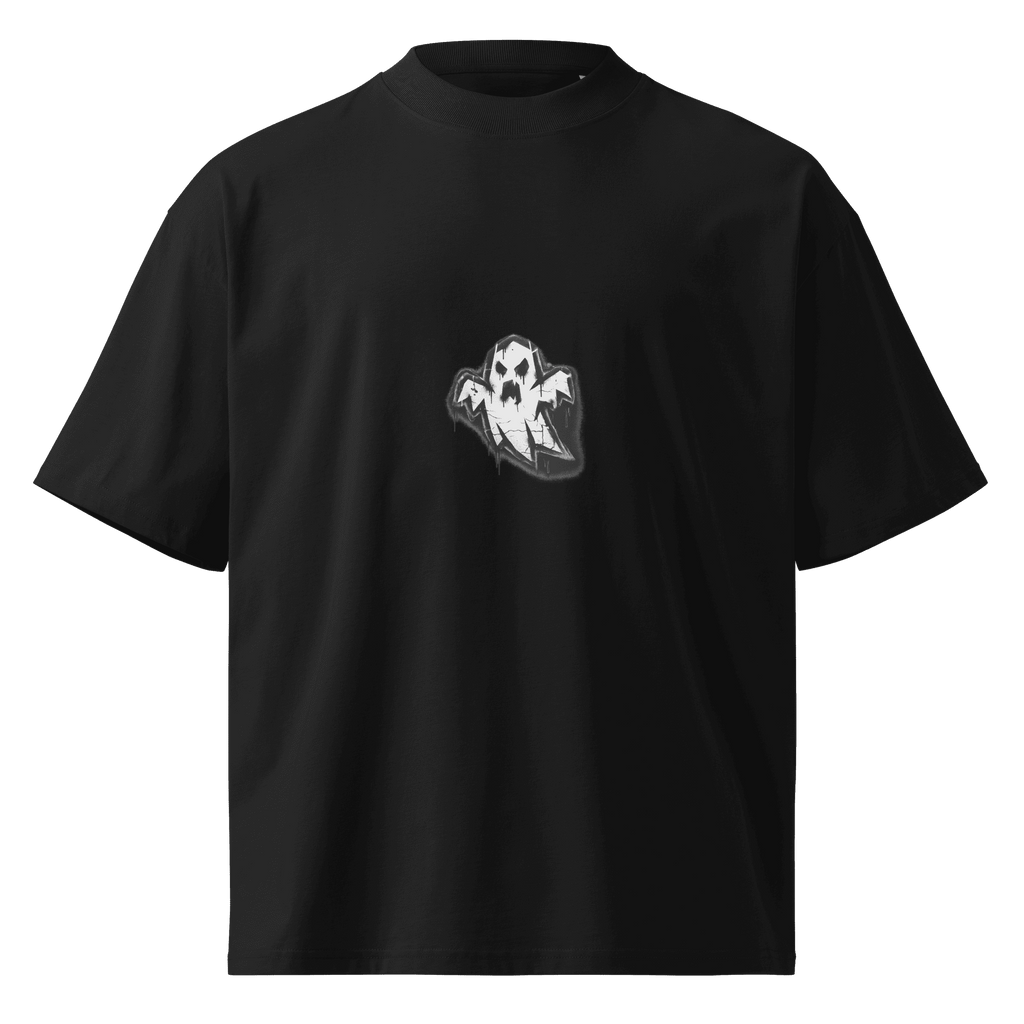 Ghoul Black Oversized T-Shirt - SYN3R Minimalist Streetwear