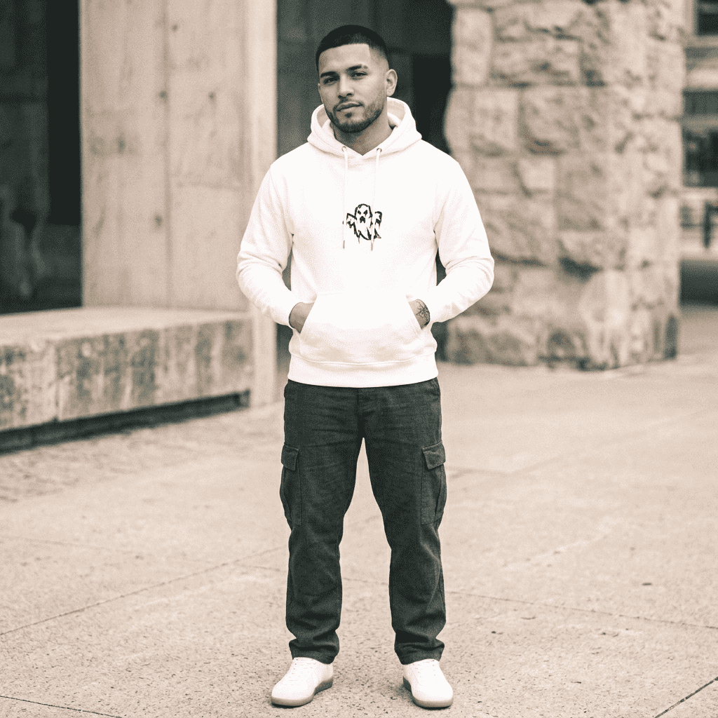 Ghoul White Oversized Hoodie