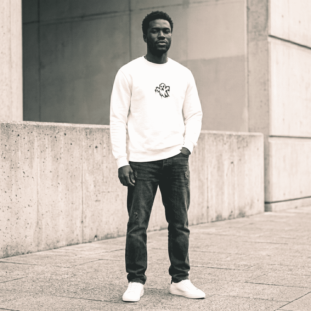 Ghoul White Oversized Sweatshirt