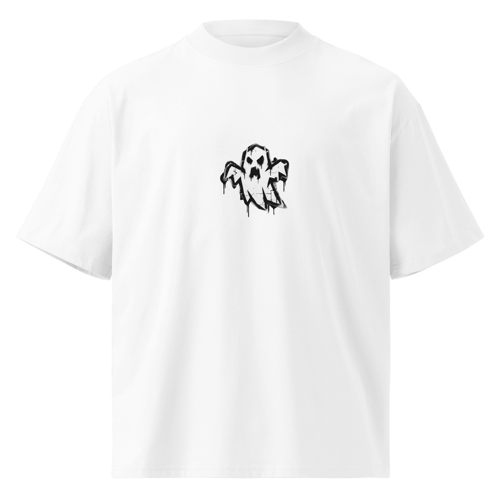 Ghoul White Oversized T-Shirt - SYN3R Minimalist Streetwear