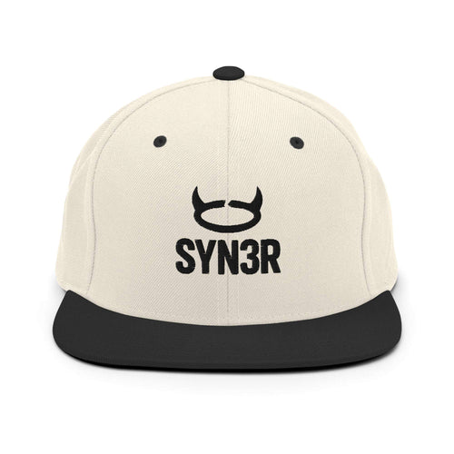 Core Snapback Cap White & Black - SYN3R Minimalist Streetwear