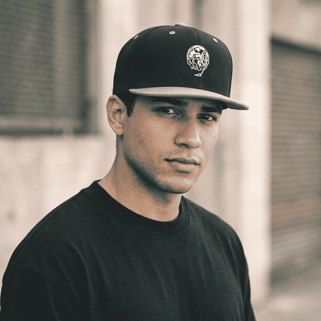 Distort Snapback Cap Black & Grey - SYN3R Minimalist Streetwear