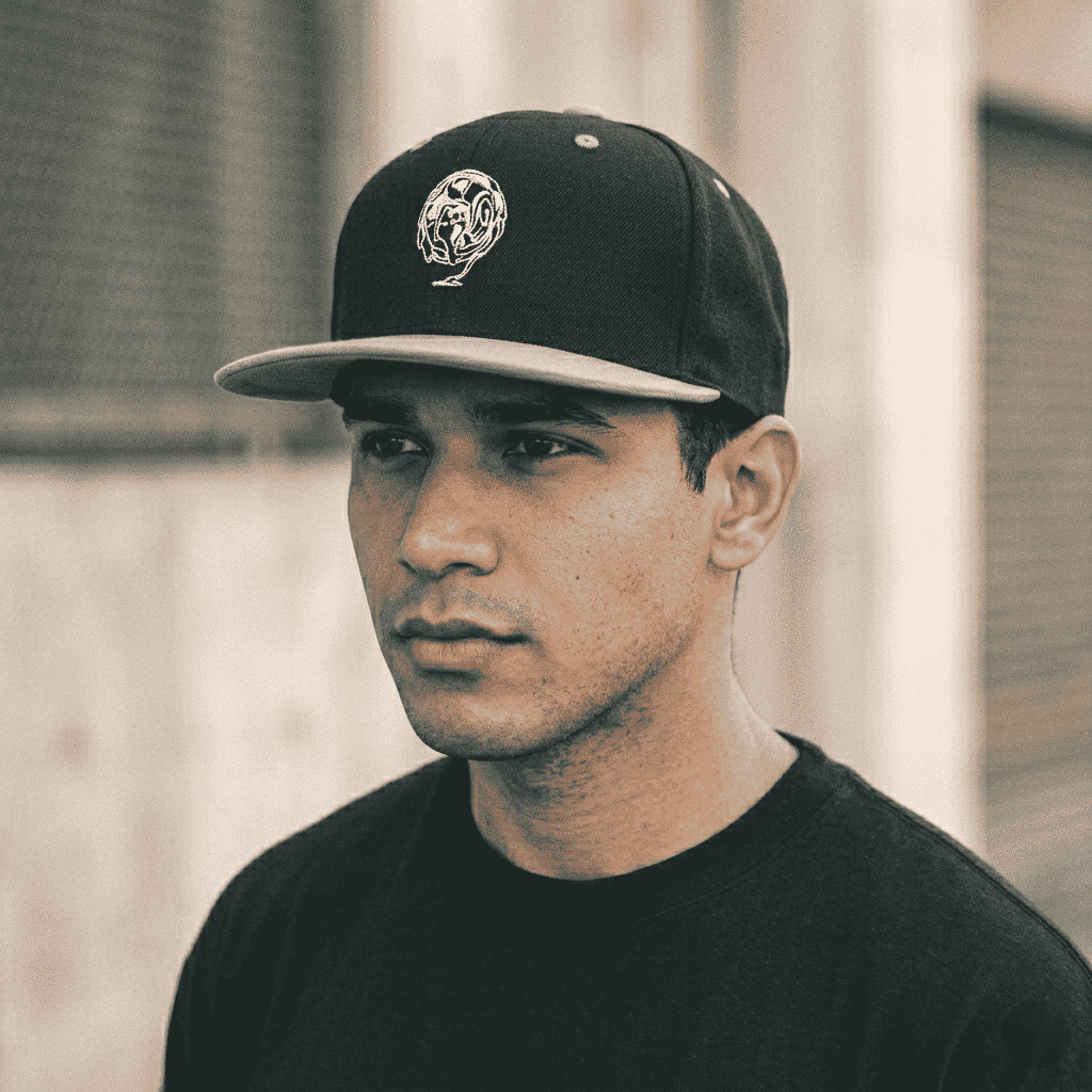 Distort Snapback Cap Black & Grey