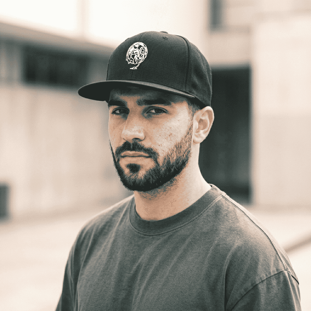 Distort Snapback Cap Black