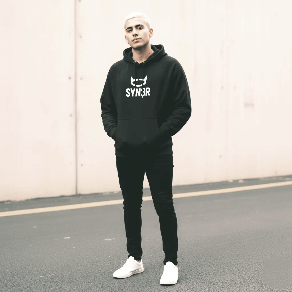 SYN3R HOODIE - Black | Stylish Comfort - SYN3R