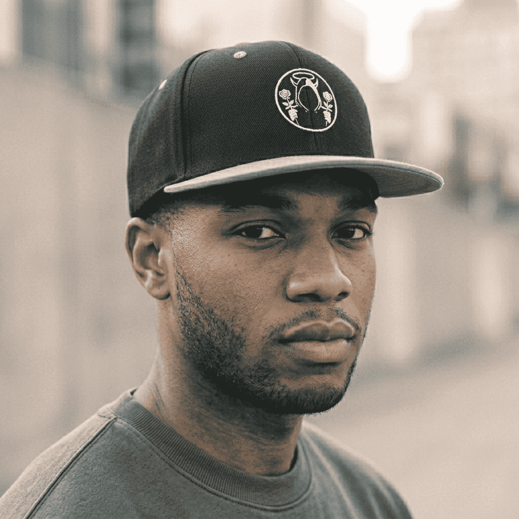 Shadow Snapback Cap Black & Grey - SYN3R Minimalist Streetwear
