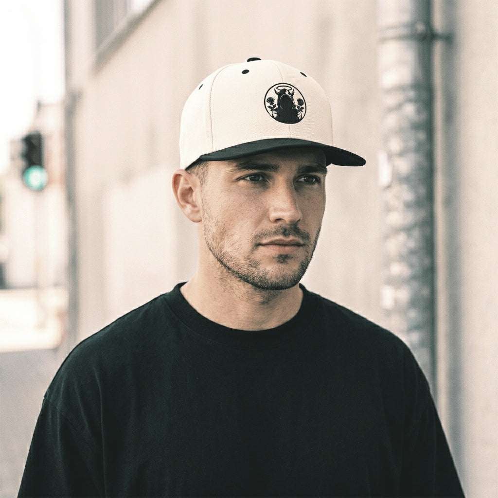 Shadow Snapback Cap White & Black