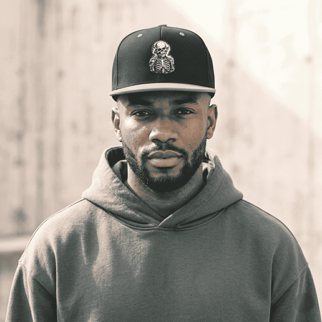 Splinter Snapback Cap Black & Grey - SYN3R Minimalist Streetwear