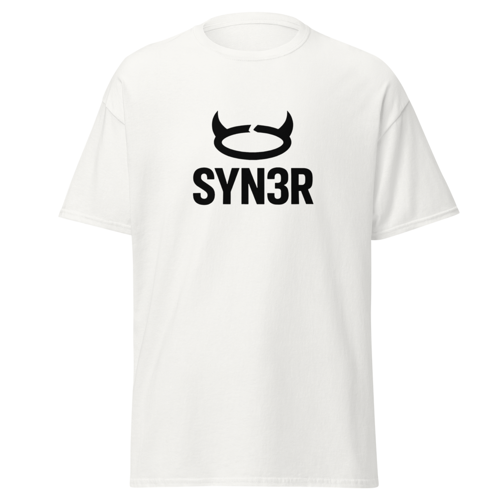 SYN3R T-SHIRT - White, Classic Cotton Comfort - SYN3R