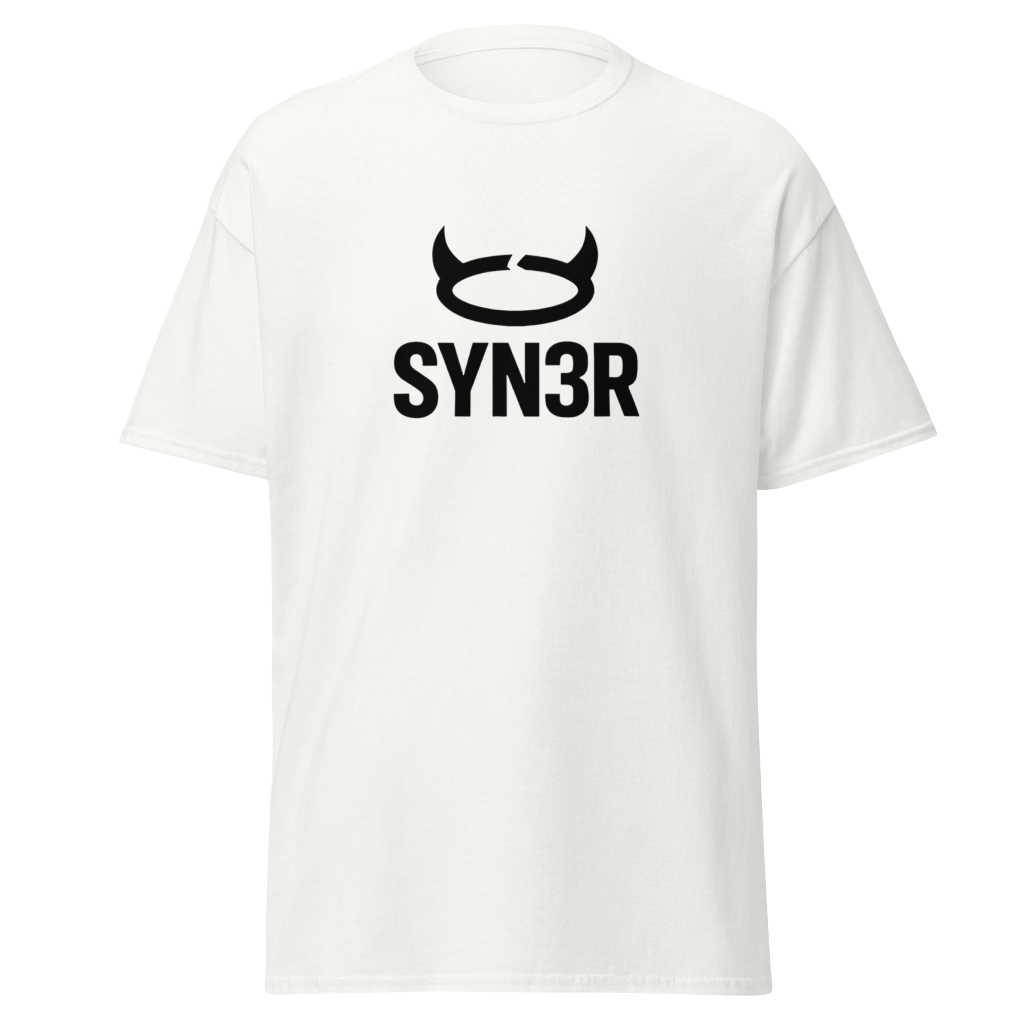 SYN3R T-SHIRT - White, Classic Cotton Comfort - SYN3R