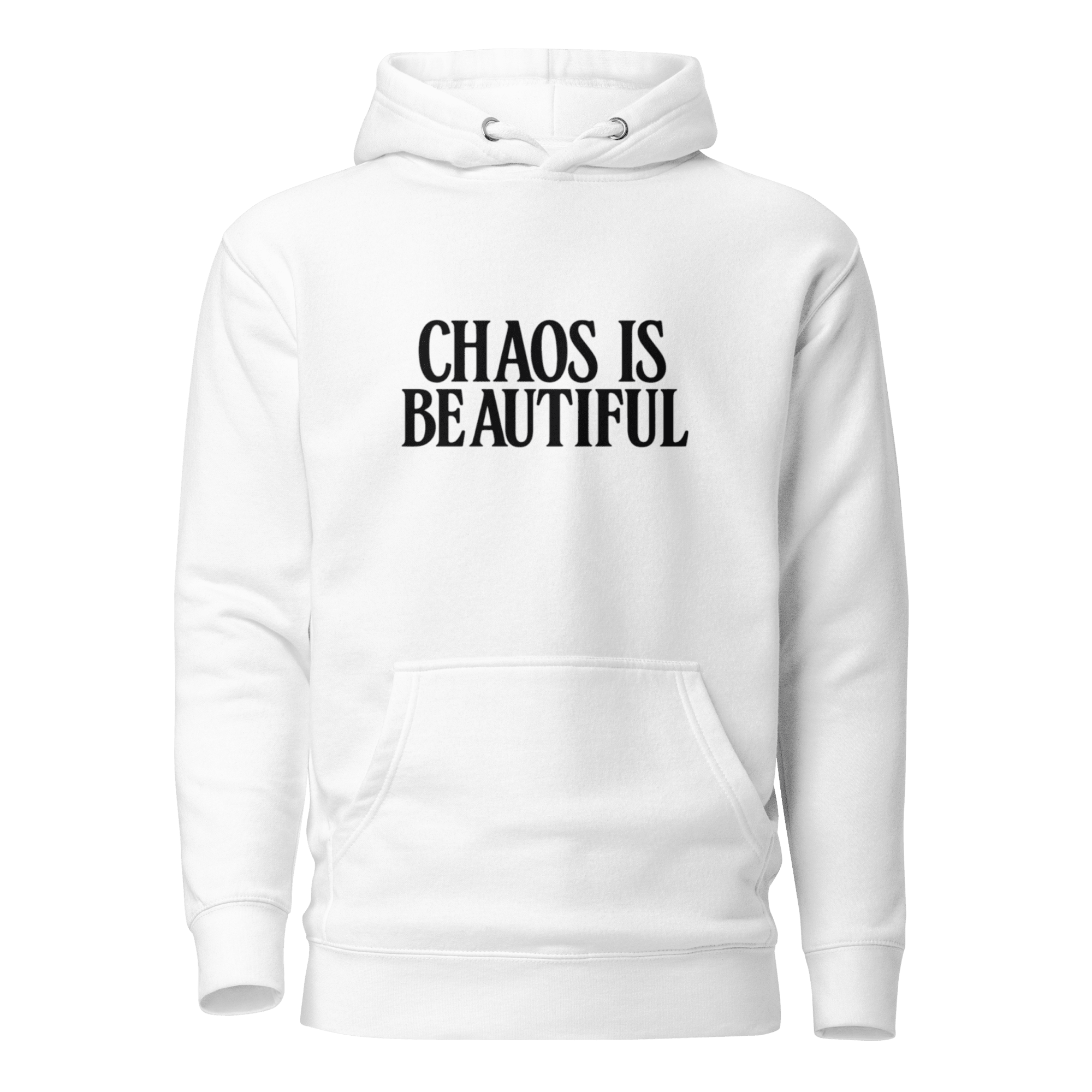 White Minimalist Hoodie SYN3R – product displayed alone on neutral background