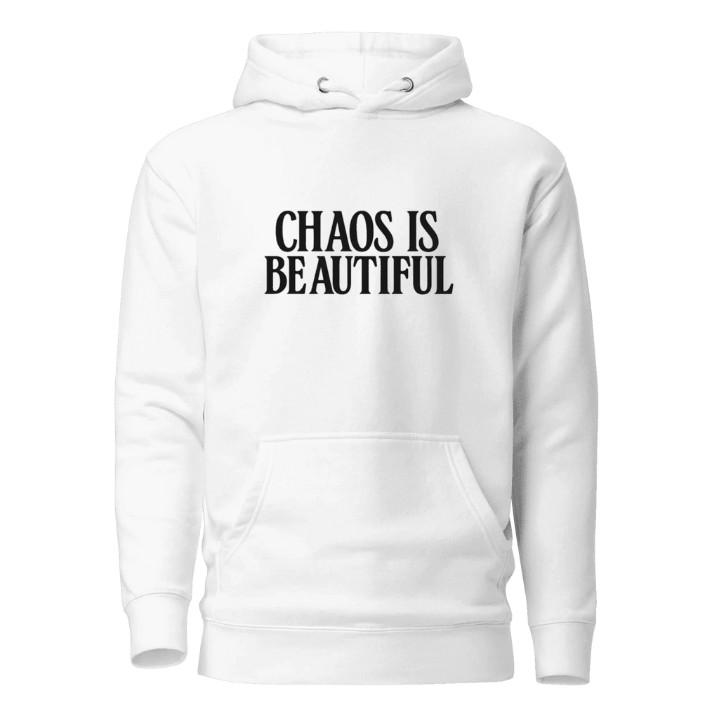 White Minimalist Oversized Hoodie – Streetwear Heavyweight (400GSM) - SYN3R Minimalist Streetwear